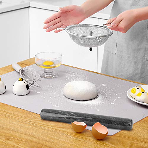 ComSaf Non-Stick Marble Rolling Pin for Baking and Pizza Making
| ComSaf Heavy Duty Marble Rolling Pin with Wood Cradle